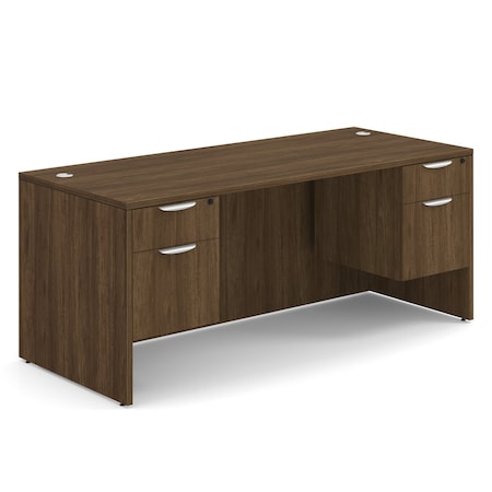 Officesource 29.50'' H, Modern Walnut, 71.00'' W X DBLHDPL105MW
